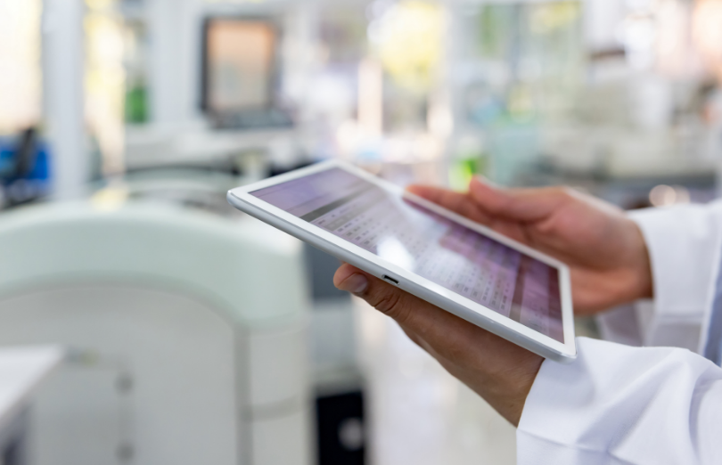 Career by MindWalk, the picture shows a tablet in hands