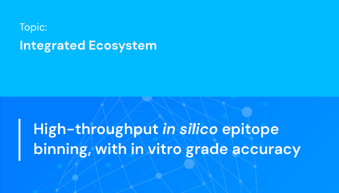 High-throughput in silico epitope binning, with in vitro grade accuracy